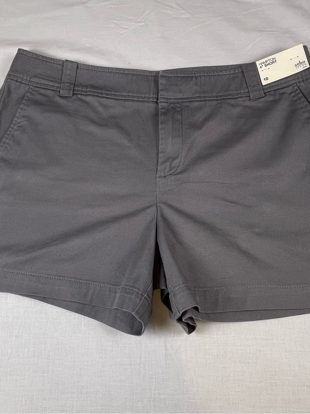 Soho Women's Charcoal Gray Bermuda Shorts